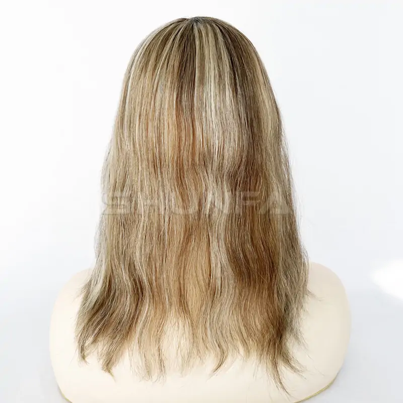 Custom order -Super Fine welded mono 0.11# customized hair topper order for Women